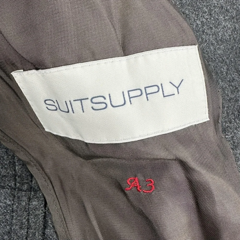 Suitsupply Blazer Mens 42 EU XS Gray Circular Wool Flannel VBC Sport Coat Jacket